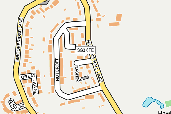 SG3 6TE map - OS OpenMap – Local (Ordnance Survey)