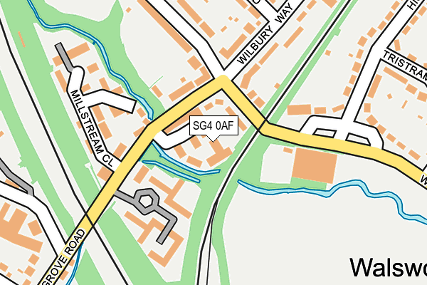 SG4 0AF map - OS OpenMap – Local (Ordnance Survey)