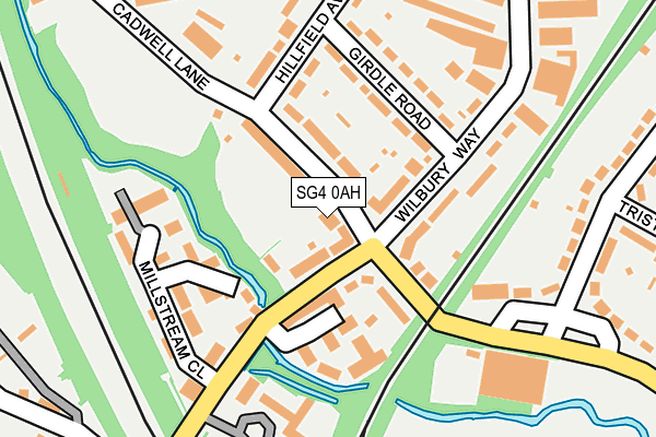 SG4 0AH map - OS OpenMap – Local (Ordnance Survey)