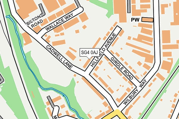 SG4 0AJ map - OS OpenMap – Local (Ordnance Survey)