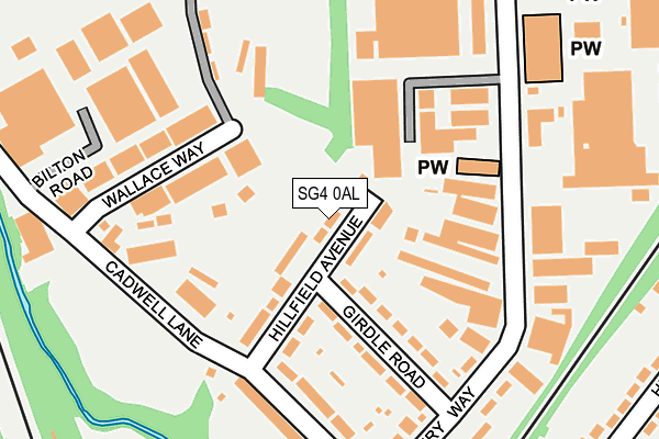 SG4 0AL map - OS OpenMap – Local (Ordnance Survey)