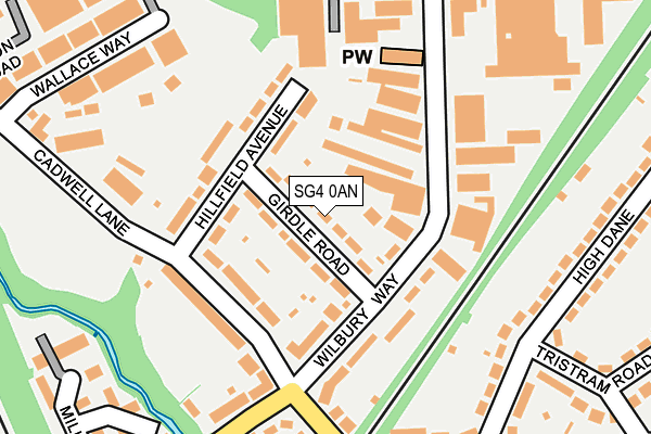 SG4 0AN map - OS OpenMap – Local (Ordnance Survey)