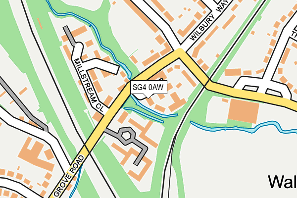 SG4 0AW map - OS OpenMap – Local (Ordnance Survey)