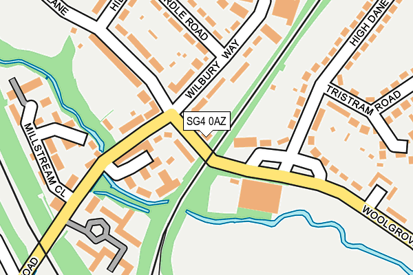 SG4 0AZ map - OS OpenMap – Local (Ordnance Survey)