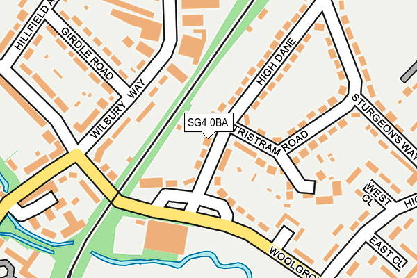 SG4 0BA map - OS OpenMap – Local (Ordnance Survey)