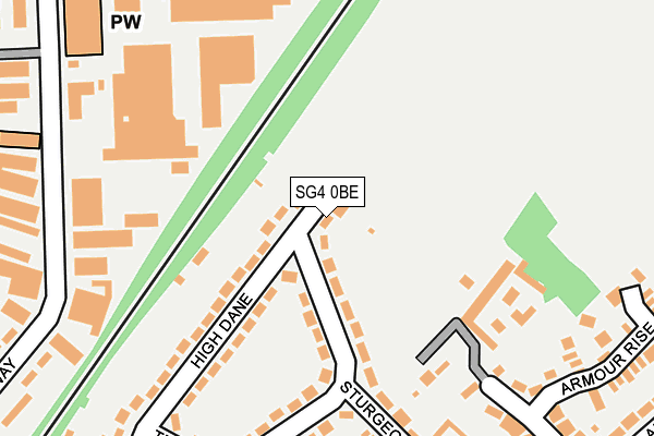 SG4 0BE map - OS OpenMap – Local (Ordnance Survey)