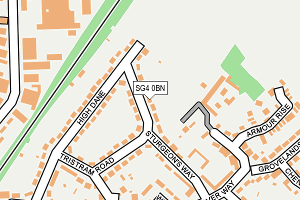 SG4 0BN map - OS OpenMap – Local (Ordnance Survey)