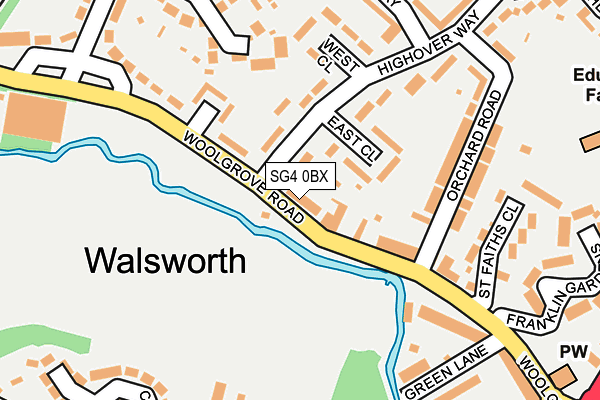 SG4 0BX map - OS OpenMap – Local (Ordnance Survey)