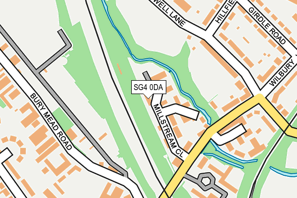 SG4 0DA map - OS OpenMap – Local (Ordnance Survey)