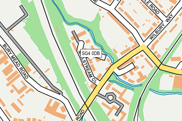 SG4 0DB map - OS OpenMap – Local (Ordnance Survey)
