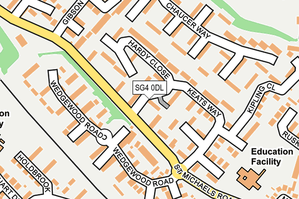 SG4 0DL map - OS OpenMap – Local (Ordnance Survey)