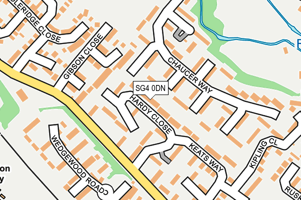 SG4 0DN map - OS OpenMap – Local (Ordnance Survey)