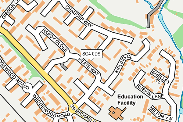 SG4 0DS map - OS OpenMap – Local (Ordnance Survey)