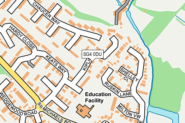 SG4 0DU map - OS OpenMap – Local (Ordnance Survey)