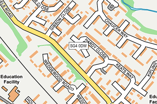 SG4 0DW map - OS OpenMap – Local (Ordnance Survey)