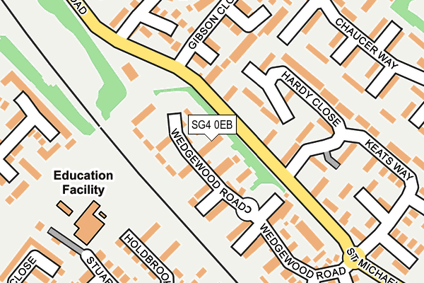 SG4 0EB map - OS OpenMap – Local (Ordnance Survey)