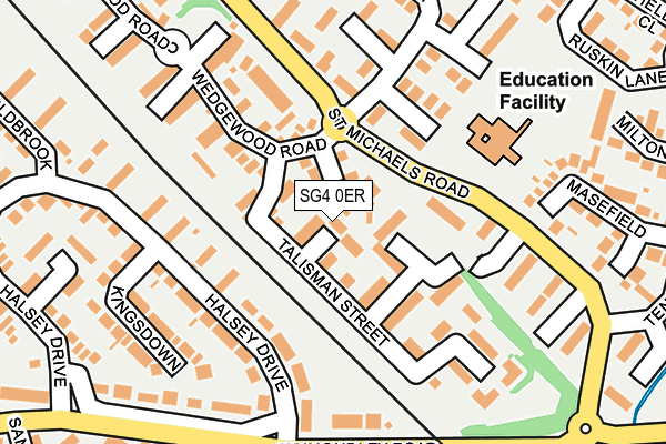 SG4 0ER map - OS OpenMap – Local (Ordnance Survey)