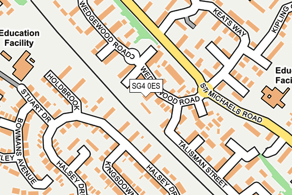 SG4 0ES map - OS OpenMap – Local (Ordnance Survey)