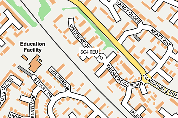 SG4 0EU map - OS OpenMap – Local (Ordnance Survey)