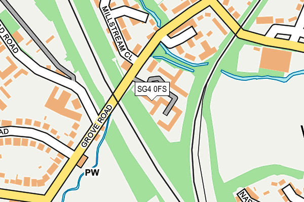 SG4 0FS map - OS OpenMap – Local (Ordnance Survey)