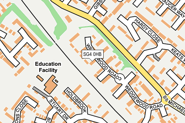 SG4 0HB map - OS OpenMap – Local (Ordnance Survey)