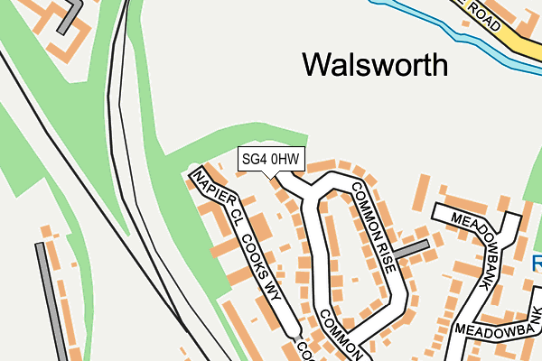 SG4 0HW map - OS OpenMap – Local (Ordnance Survey)