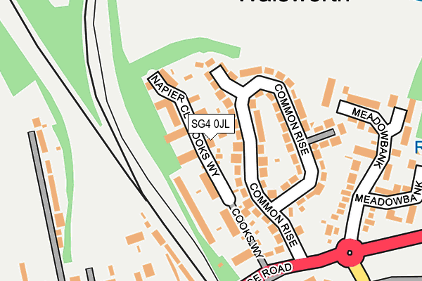 SG4 0JL map - OS OpenMap – Local (Ordnance Survey)