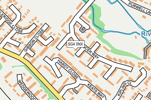 SG4 0NX map - OS OpenMap – Local (Ordnance Survey)