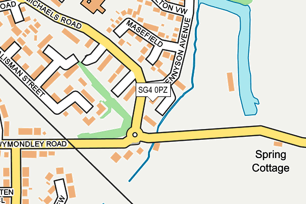 SG4 0PZ map - OS OpenMap – Local (Ordnance Survey)