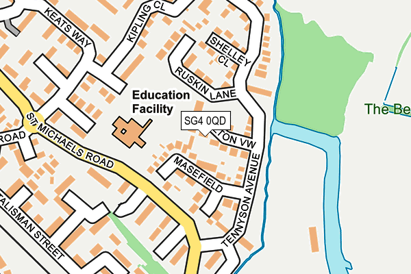 SG4 0QD map - OS OpenMap – Local (Ordnance Survey)