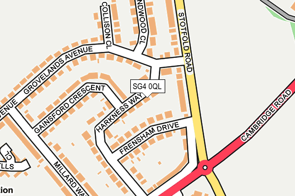 SG4 0QL map - OS OpenMap – Local (Ordnance Survey)