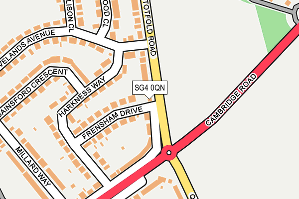 SG4 0QN map - OS OpenMap – Local (Ordnance Survey)