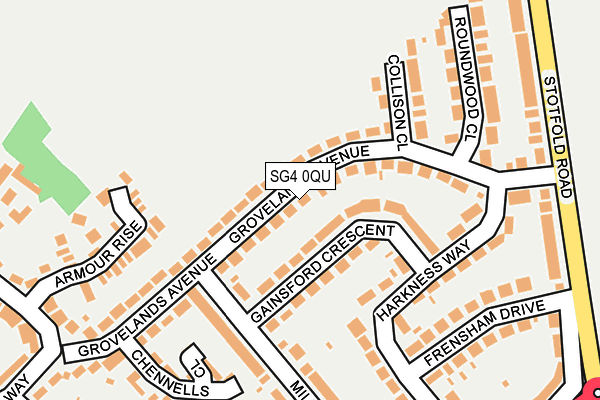 SG4 0QU map - OS OpenMap – Local (Ordnance Survey)