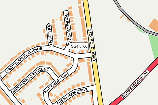 SG4 0RA map - OS OpenMap – Local (Ordnance Survey)
