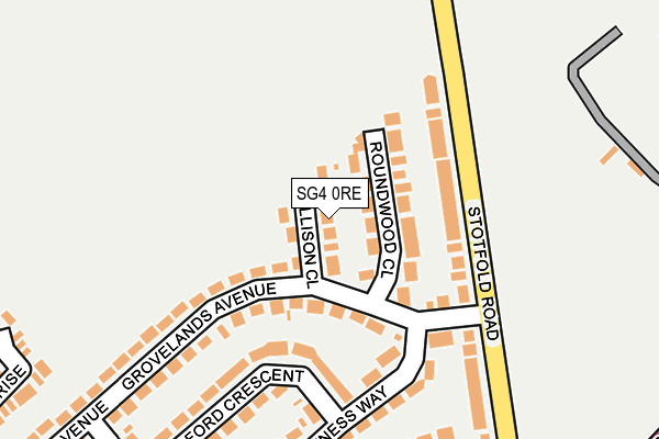 SG4 0RE map - OS OpenMap – Local (Ordnance Survey)