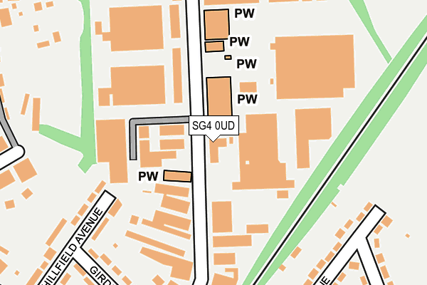 SG4 0UD map - OS OpenMap – Local (Ordnance Survey)