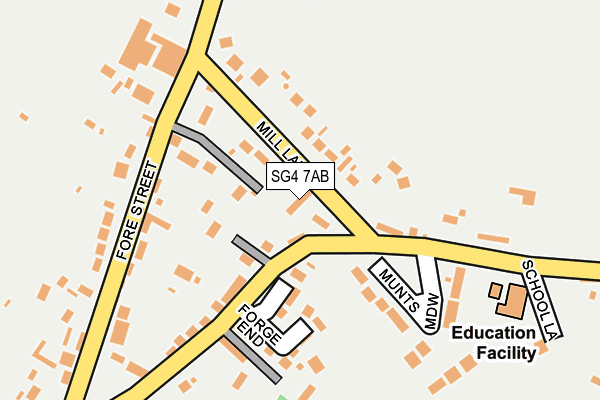 SG4 7AB map - OS OpenMap – Local (Ordnance Survey)