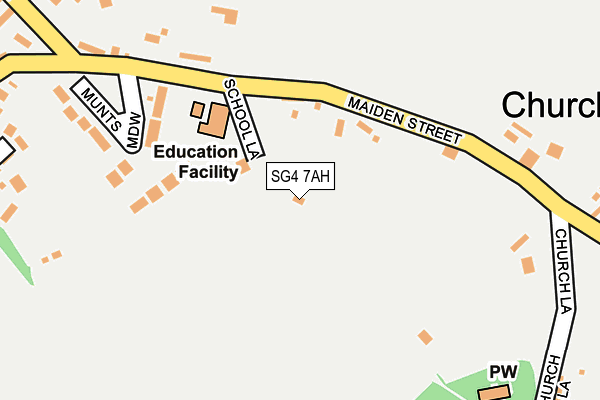 SG4 7AH map - OS OpenMap – Local (Ordnance Survey)