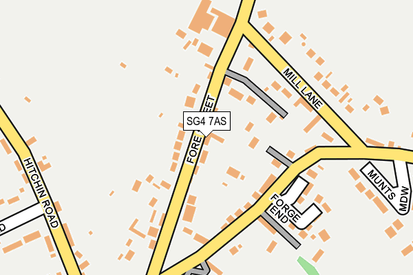 SG4 7AS map - OS OpenMap – Local (Ordnance Survey)