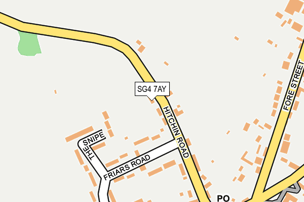 SG4 7AY map - OS OpenMap – Local (Ordnance Survey)
