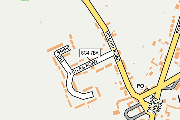 SG4 7BA map - OS OpenMap – Local (Ordnance Survey)