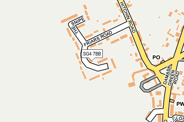 SG4 7BB map - OS OpenMap – Local (Ordnance Survey)