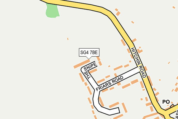 SG4 7BE map - OS OpenMap – Local (Ordnance Survey)