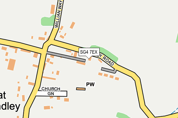 SG4 7EX map - OS OpenMap – Local (Ordnance Survey)
