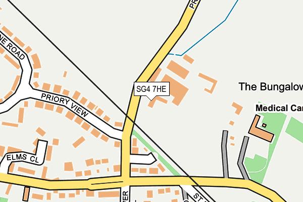 SG4 7HE map - OS OpenMap – Local (Ordnance Survey)