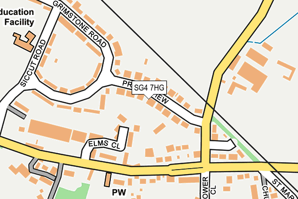 SG4 7HG map - OS OpenMap – Local (Ordnance Survey)