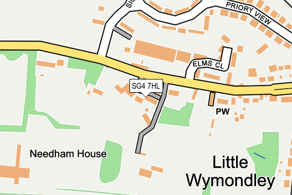 SG4 7HL map - OS OpenMap – Local (Ordnance Survey)