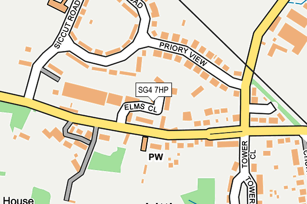 SG4 7HP map - OS OpenMap – Local (Ordnance Survey)