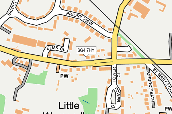 SG4 7HY map - OS OpenMap – Local (Ordnance Survey)