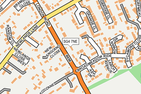 SG4 7NE map - OS OpenMap – Local (Ordnance Survey)